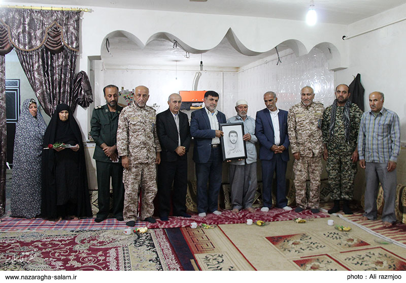 دیدار فرمانده بسیج نظرآقا با خانواده محترم شهید نامی نظری + تصاویر